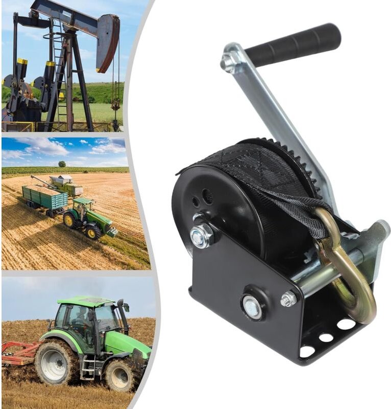 Handwinde Manuelle Handkurbelwinde Heavy Duty Bootsanhängerwinde Bootswinde Handseilwinde mit 5m Polyester Seilzug bis z...