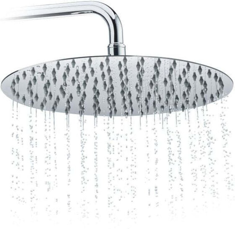 Round rainfall shower head