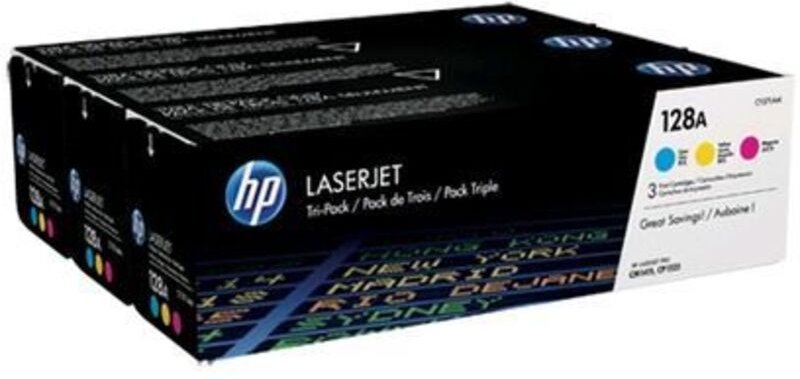 Toner Originalzubehör 128A ca. 3 x 1.300 Seiten cyan magenta gelb 3 St./Pack.