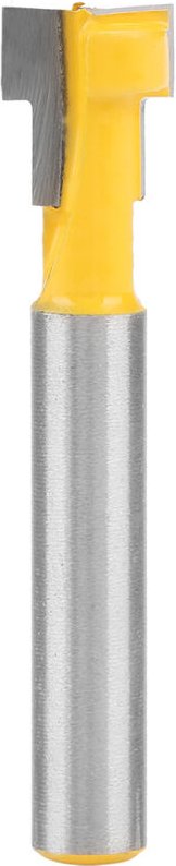 9,52 mm (3/8") T-Nutfräser mit 6,35 mm (1/4") Schaft für die Holzbearbeitung.