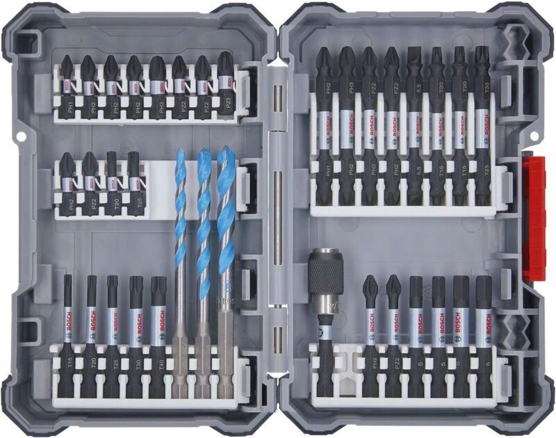Bosch Zubehör 35-teiliges Schraubendreher-Bit-Set (Pick and Click, Zubehör für Schlagschrauber, mit Universalbits und Bi...