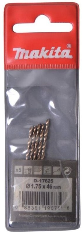 Thumbnail - Makita Bohrer HSS-CO 1.75x46 mm 5er Pack D-17625 5 Stk