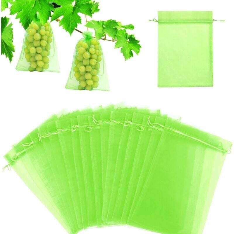 Vtizikl 100 sachets de protection pour fruits, 20x30 cm, sachets de protection pour raisins de jardin, repousse les inse...