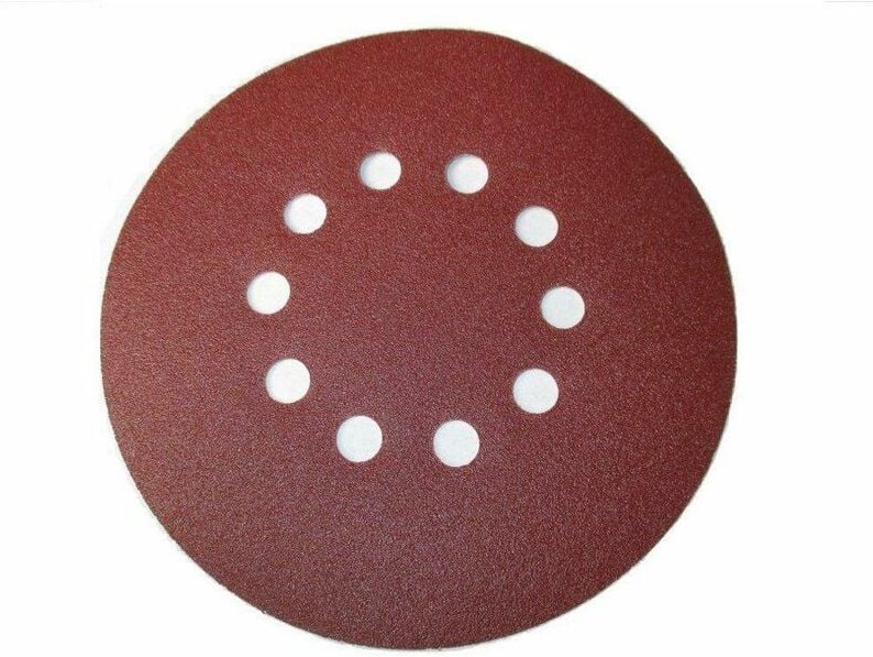 Apex - 20 Stück Klett Schleifscheiben mit Loch ø 225 mm für Langhalsschleifer Wandschleifer Korn 120