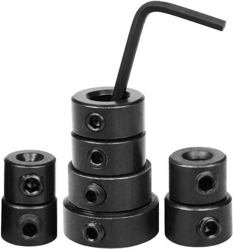 Bohrzubehör: Tiefenanschlag, 8-teilig, Tiefenanschlagringe, Positionierring mit Innensechskantschlüssel, 3–16 mm