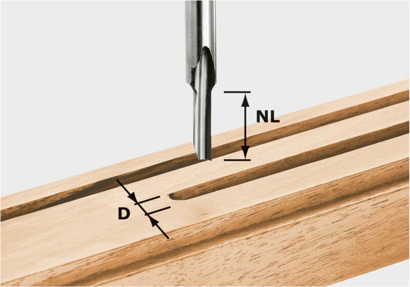 Nutfräser hs Schaft 8 mm hs S8 d 4/15 - Festool