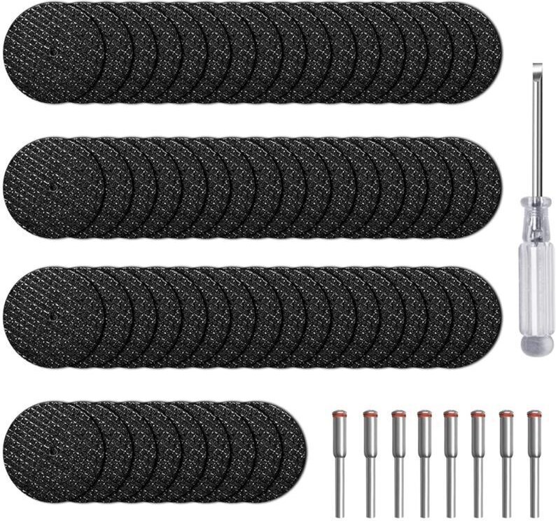 Vtizikl 60pcs Disques de Coupe pour Dremel, Mini Disques à Tronçonner Métal, Lame de Coupe pour Accessoires Outils Rotat...