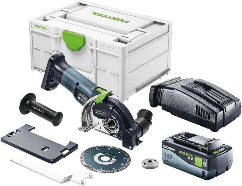 Festool DSC-AGC 18-125 FH EB-Basic Akku Freihandtrennsystem 18 V 125 mm Brushless + 1x Akku 8,0 Ah + Schnellladegerät + ...