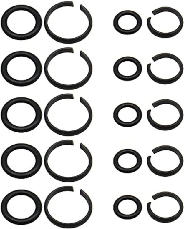 10 Sets von 1/2 Zoll & 3/8 Schlagschrauber Halteringe mit O-Ring, kompatibel Elektrische Schlüssel/Pneumatische