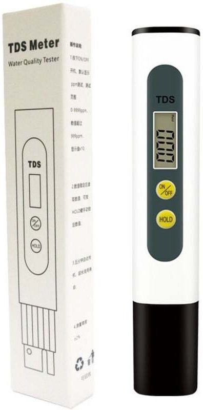 Analyseur de qualité d'eau avec TDS-mètre et écran LCD, plage de mesure 0-9990 ppm, adapté aux tests de qualité de l'eau...