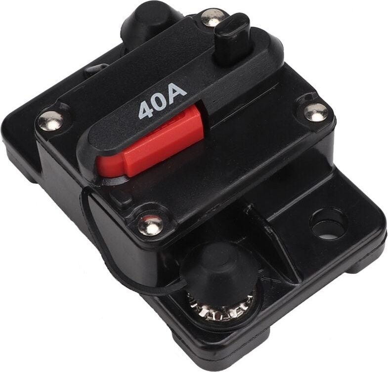 12V 30A/40A/60A Autoradio-Audio-Rücksetzbarer Inline-Leistungsschalter, selbstwiederherstellende Sicherung (40A).