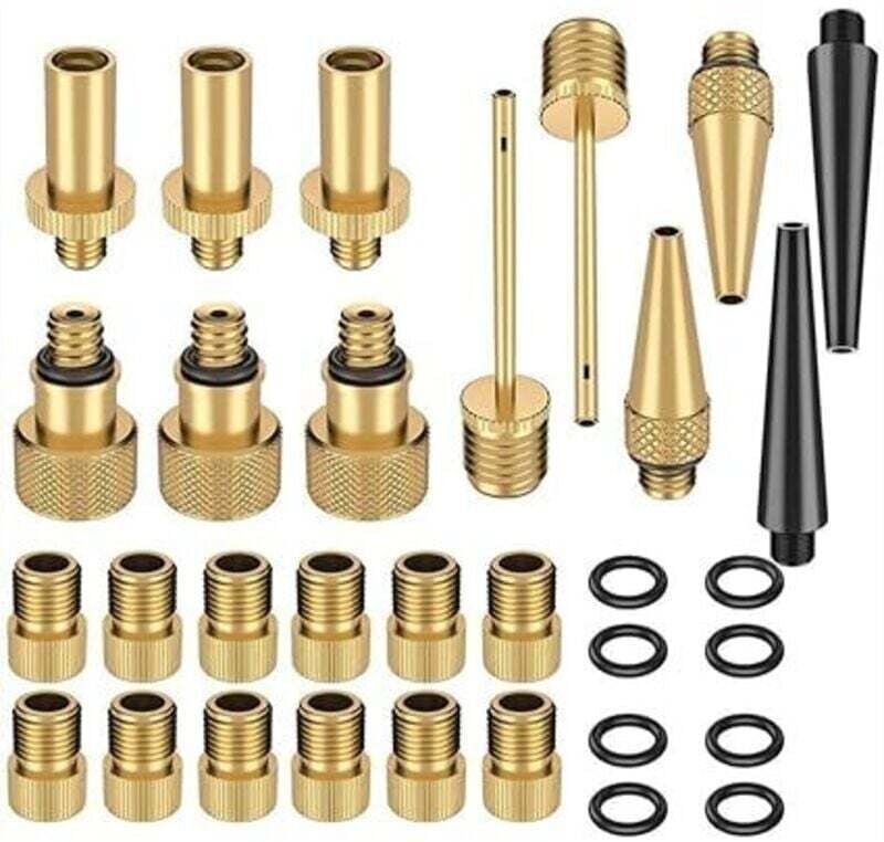 Fahrradventil-Adapterset, pneumatischer Nadeladapter, tragbares Ventil-Adapterset, multifunktionales Fahrradzubehör