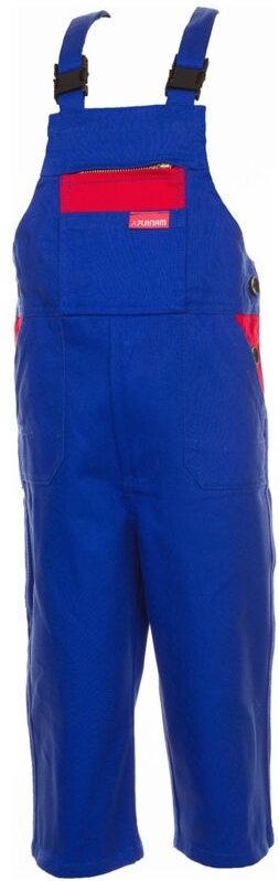 Kinder-Latzhose kornblau/mittelrot 158/164 - Planam