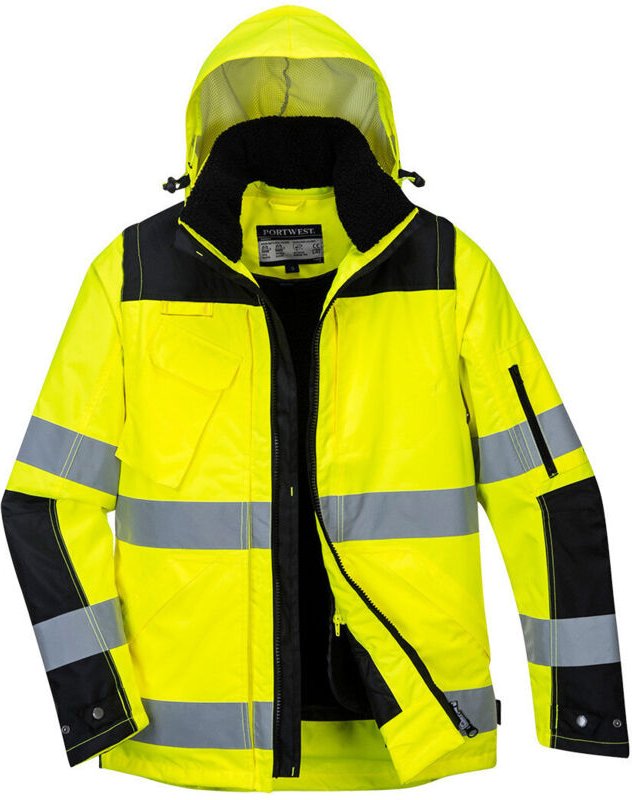 3-in-1 Jacke Pro Hi-vis Farbe: Gelb/Schwarz Größe M - Portwest
