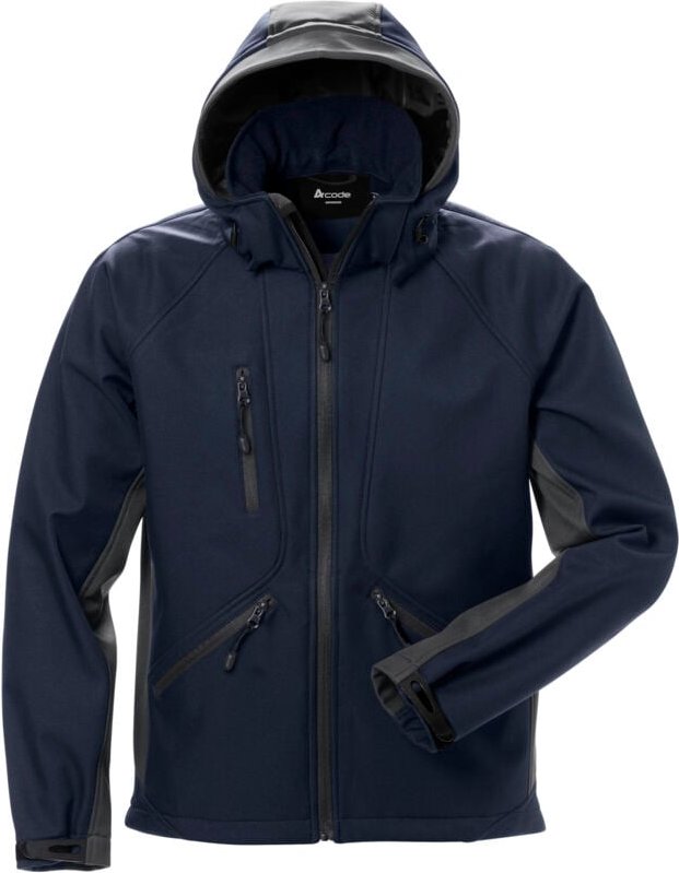 Acode 124149-586-2XL Acode WindWear Softshell-Jacke 1414 SHI Marine/Grau Softshe