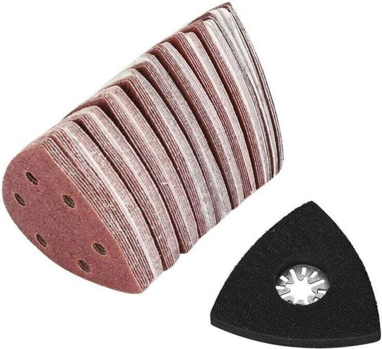 Schleifdreiecke, 101-teiliges Mixpack, 20 x Körnung 60/80/120/180/240, 80 x 80 x 80 mm, für Delta-Schleifmaschinen, selb...