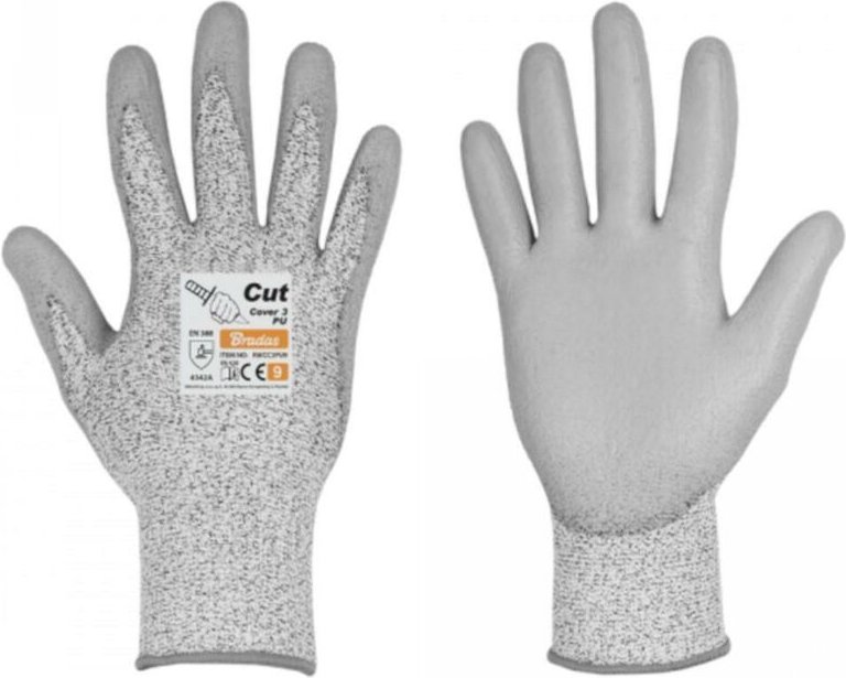 Schnittschutzhandschuhe Stufe 3 Polyurethan Beschichtung grau 8