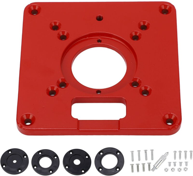 Tbest Tabride Tische, Frästisch-Einlegeplatte aus Aluminium, universelles Design-Zubehör für die Holzbearbeitung