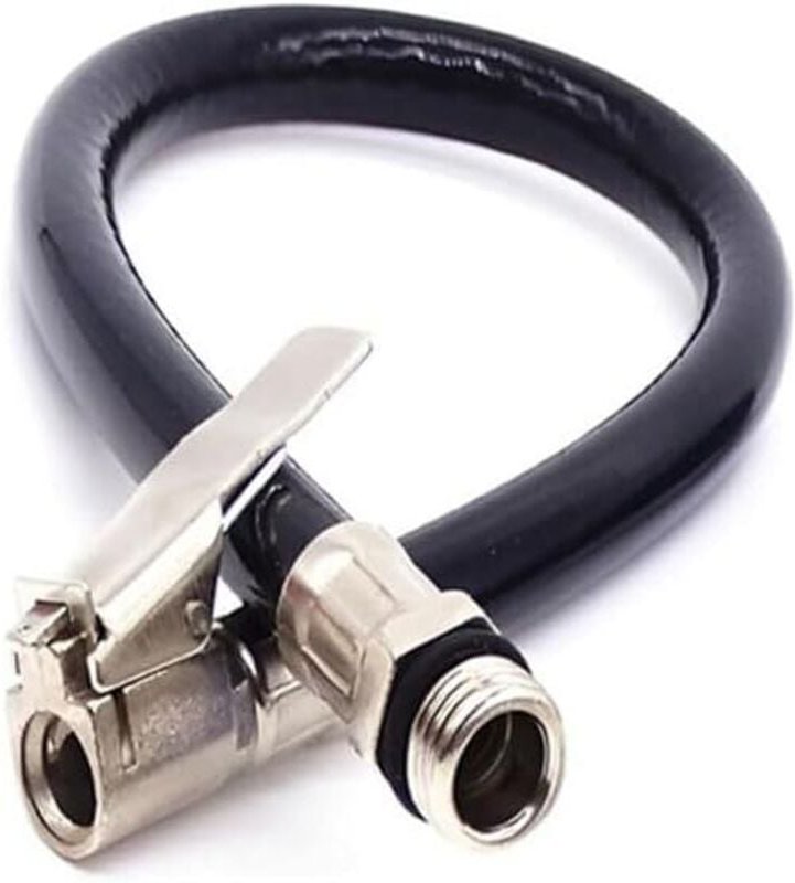 Reifenfüller Schlauch (2 Stück) mit Ventilverlängerung Autoventil Adapter für Luftdruckprüfer & Druckluft Reifenfüller