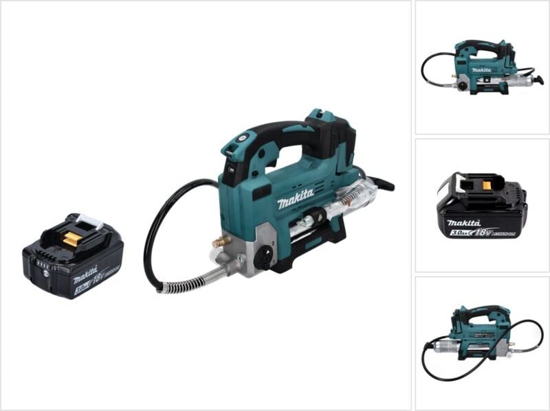 Makita DGP 180 F1 Akku Fettpresse 18 V 690 bar + 1x Akku 3,0 Ah - ohne Ladegerät