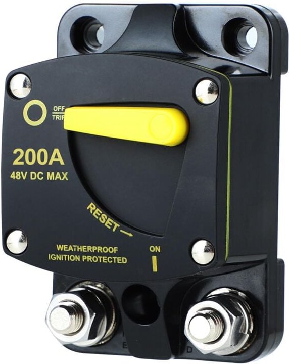 Leistungsschalter-Sicherungsrückstellung 12-48 V DC Auto-Audioverstärker Wasserdicht, 200 A