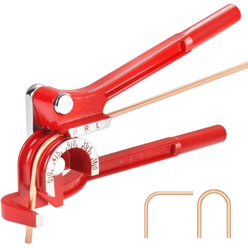 Vtizikl Cintreuse Manuelle 3 en 1 de 6mm, 8mm à 10 mm, 180 degrés Cintreuse Tube Cuivre, outil de cintrage pour tuyau cu...