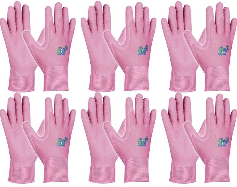 Schutzhandschuh Gebol Kids Kinder Handschuh pink / 6 Paar - Vasalat