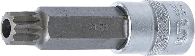 Oc-pro - Bit-Einsatz Länge 100 mm Antrieb Innenvierkant 12,5 mm (1/2') Innenvielzahn (für xzn) mit Bohrung M18