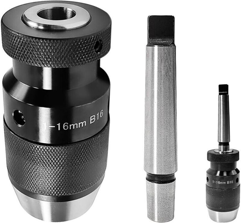MK2-B16 Bohrfutter mit 16 mm Spannbereich, Drehbankfutter für Metall, passend für Spindel MT2-B16, ideal zum Befestigen ...