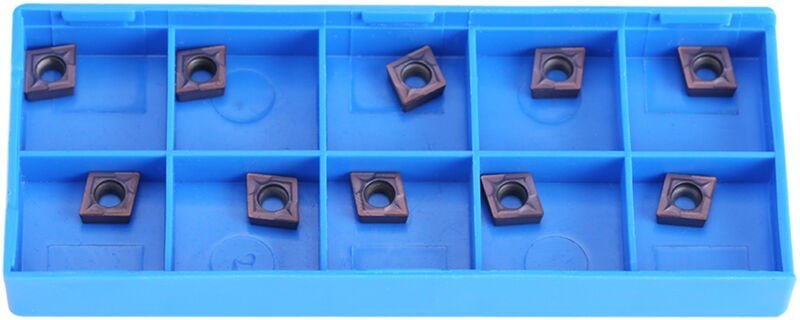 Hochwertige CNC-Hartmetall-Wendeschneidplatten, 10 Stück, für Drehwerkzeuge, CCMT060204 VP15TF mit Aufbewahrungsbox