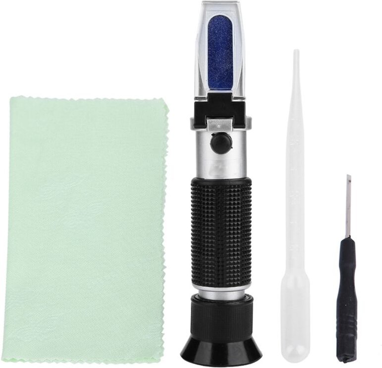 RZ120 Tragbares Brix-Refraktometer, Zuckermessgerät für Bier, Wein und Fruchtsaft, 0–32 % ATC