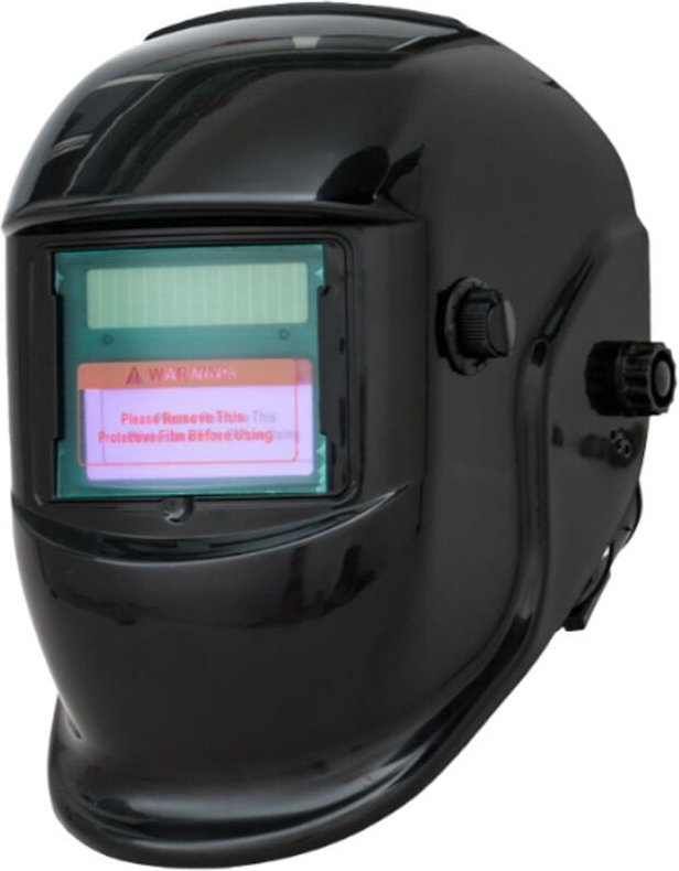 Schweißermaske mit Echtfarbenanzeige, großes Sichtfeld (10 x 9 cm), automatischer Schweißhelm, solarbetrieben/austauschb...