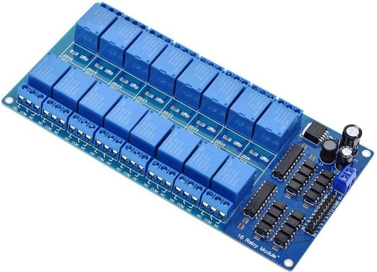 Tlily - 16 kanal 12V Relais Modul mit Optokoppler Low Level Trigger Expansion Board für