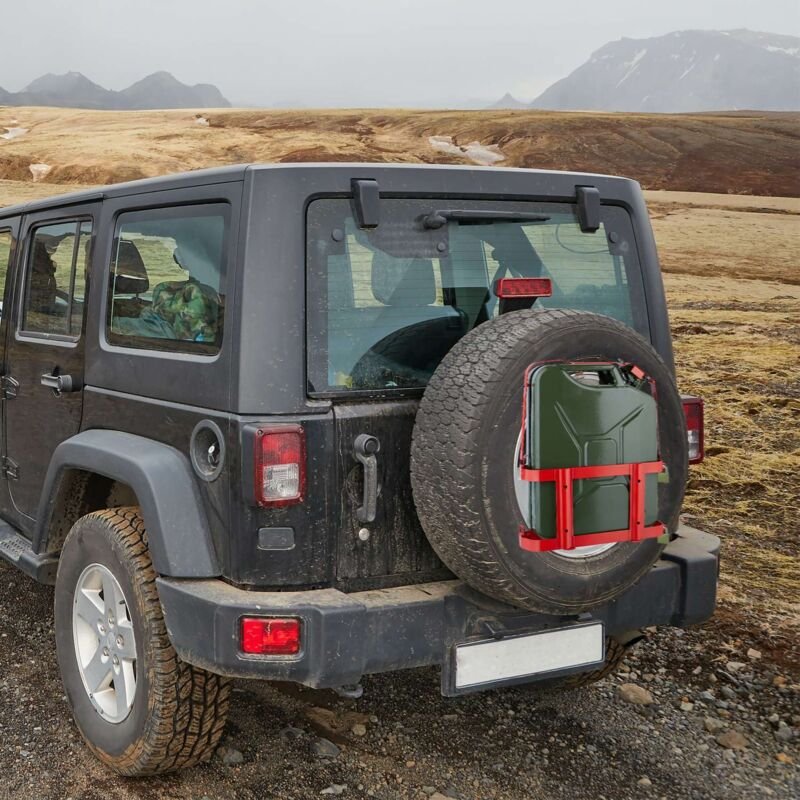 Abschliebarer eisenkanisterhalter fur 10 20l kraftstoff