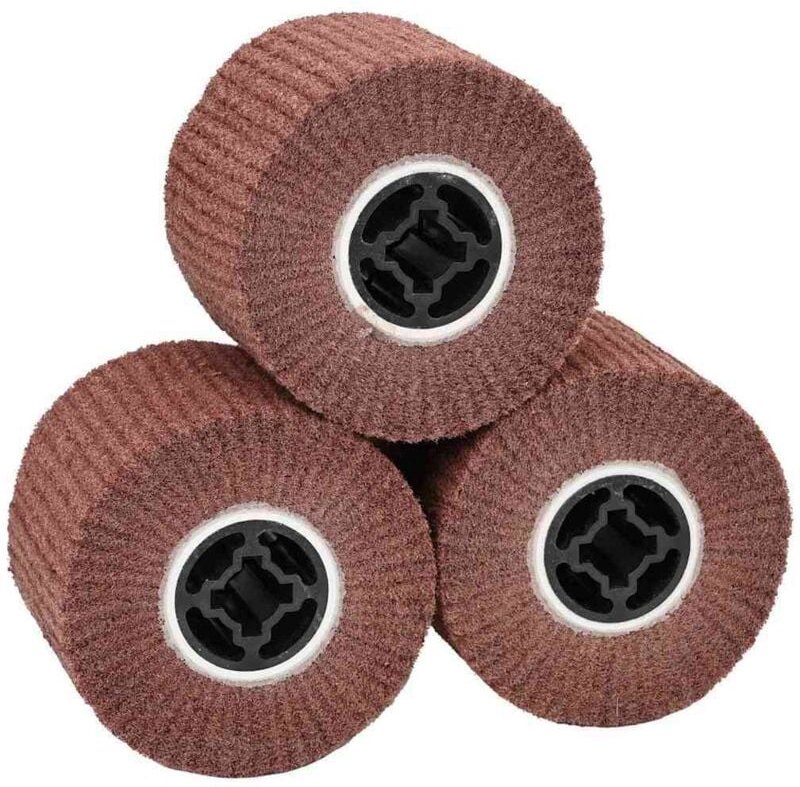 Schleifrollen 3 pcs Braun 12 x 12 x 10 cm Synthetische Faser Vidaxl