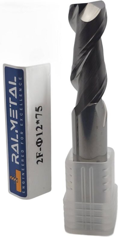 Hartmetall-Fräser für Aluminium VHM, 2 Schneiden, 12 x 30 x 75 mm