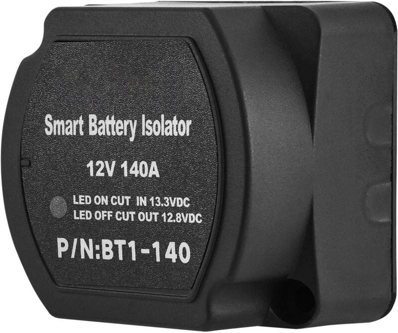 Mophorn Split Charge Relay Kit, 5 m 12 V, automatischer Doppelbatterie-Isolator mit 140 A VSR-Relais, für Wohnmobil, Sch...