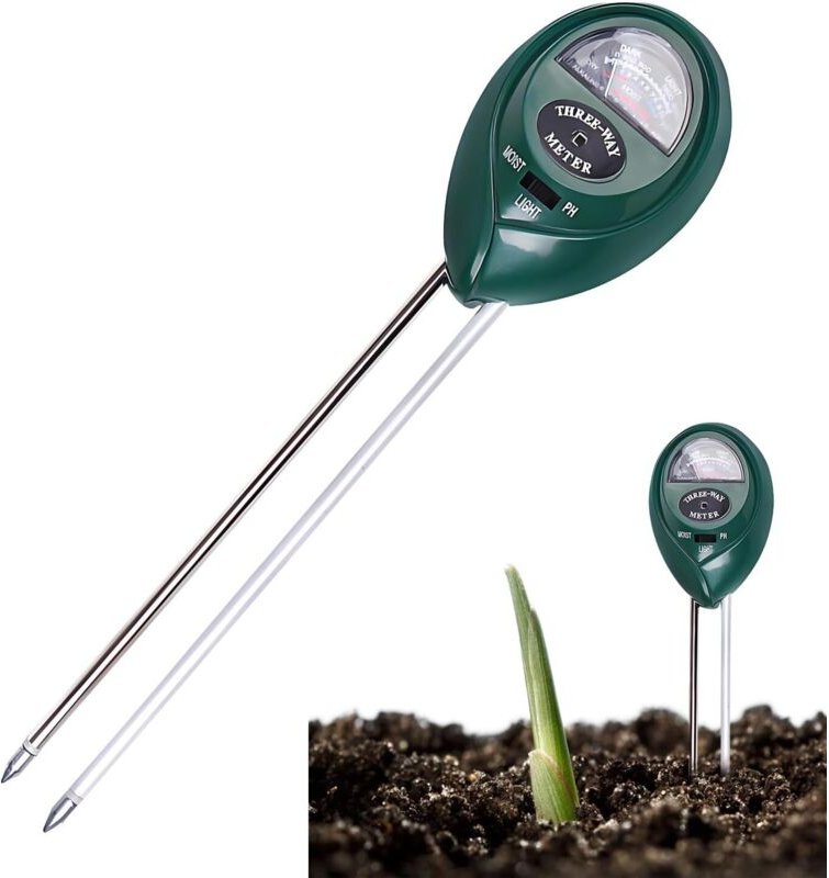 Pflanzen-Hygrometer, 3-in-1 Pflanzen-Hygrometer, geeignet für Gartenbau und Rasenflächen (grün)