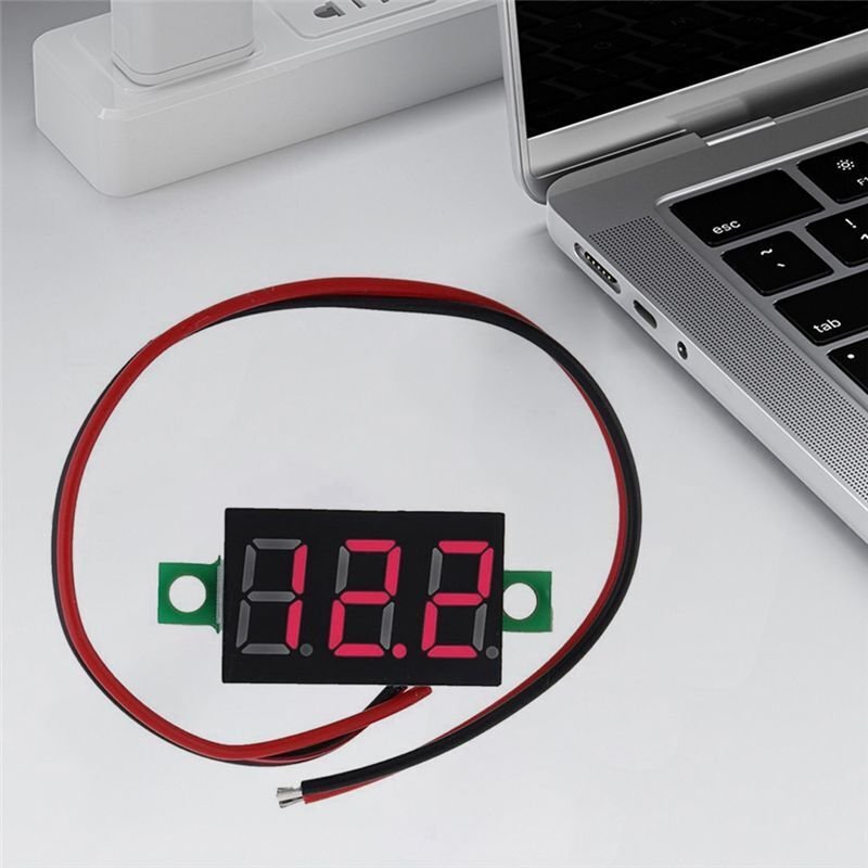 10 Stück 2 Drähte Digital Voltmeter 2,5 V-40 V Digitaler Spannungstester LED-Anzeige Panel Voltmeter