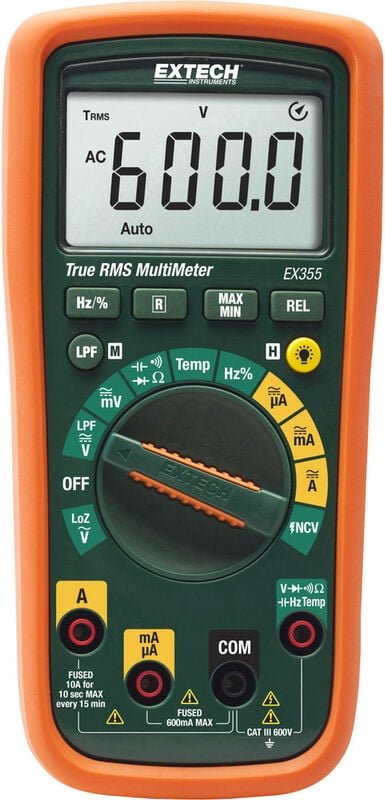 Extech EX355 Hand-Multimeter digital CAT III 600 V Anzeige (Counts): 6000