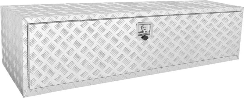 VEVOR Truckbox Werkzeugbox Anhängerbox Werkzeugkasten 1524x610x610mm Pickup-Aufbewahrungsbox, Aluminium-Diamantplatten-W...