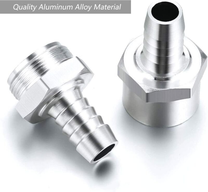 2 Stück Rückschlagventile, 6 mm Aluminium-Kraftstoffrückschlagventile, Kraftstoffregelventile für Benzin- und