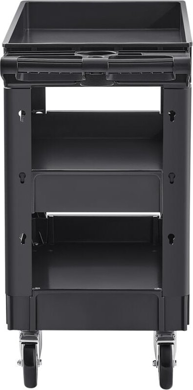 Mophorn - Schwerlast-Universalwagen mit 3 Ablagen, 250 kg Tragkraft, rollender Kunststoffwagen mit 360° schwenkbaren Räd...