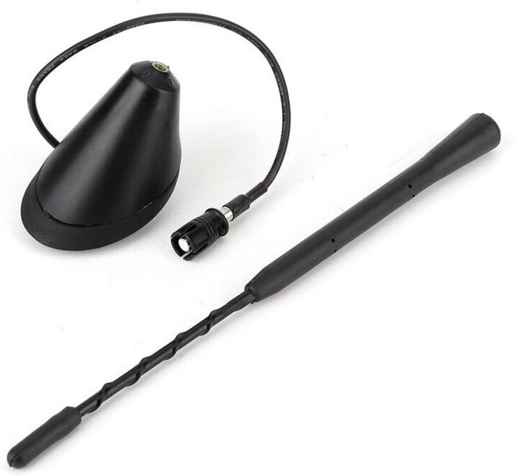C3-Antenne, Autoantenne, universelle schwarze FM/AM-Spiralstabantenne mit Sockel