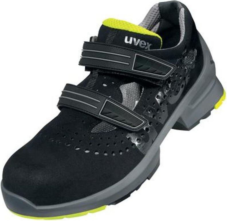 UVEX Sicherheitssandale uvex 1 8542 S1 ESD SRC DGUV W12 Gr. 46 schwarz/lime