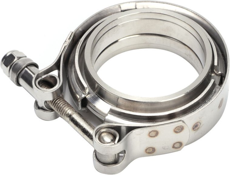 Eosnow 2,25 -Zoll -V -Band Edelstahlklemme mit 2 Flansch für Turbo -Abgasabgüsse