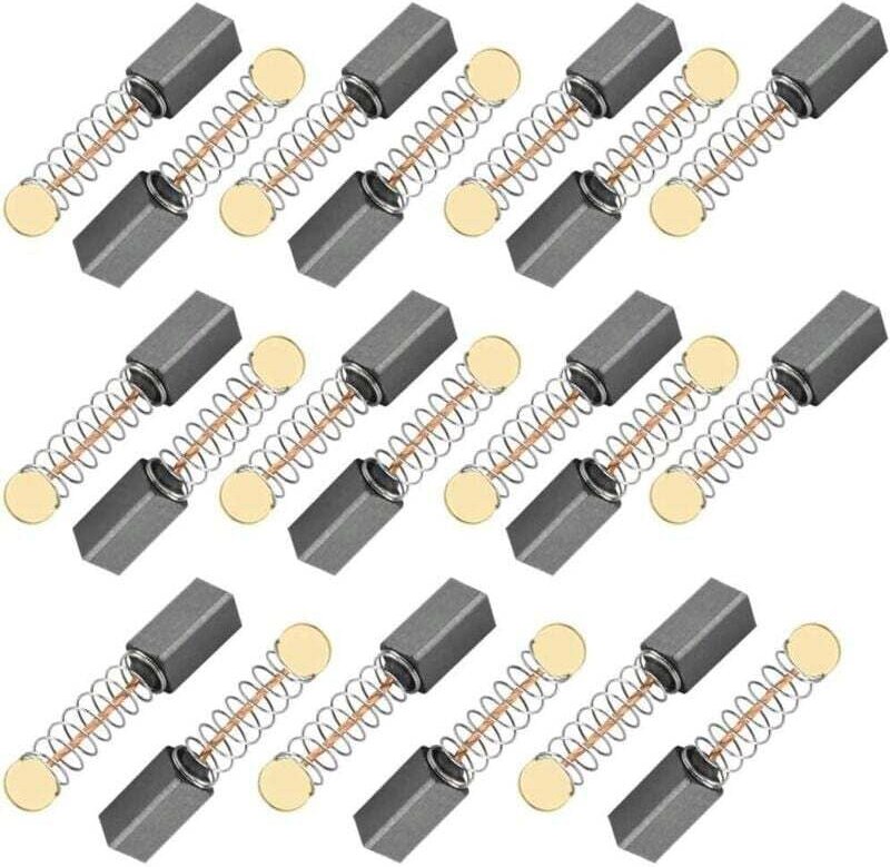 20 Paar Kohlebürsten 5 x 5 x 13 mm für Kreissägen, Bohrmaschinen, Staubabsauganlagen, Motorräder, Elektrowerkzeuge und E...