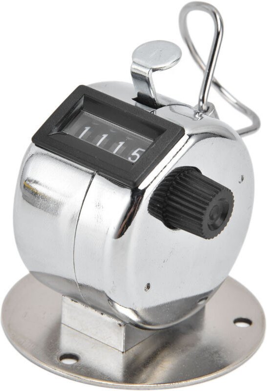 Manueller 4-stelliger Zähler, Edelstahl, ABS, Glas, für Schulen, Casinos, 4 Stück