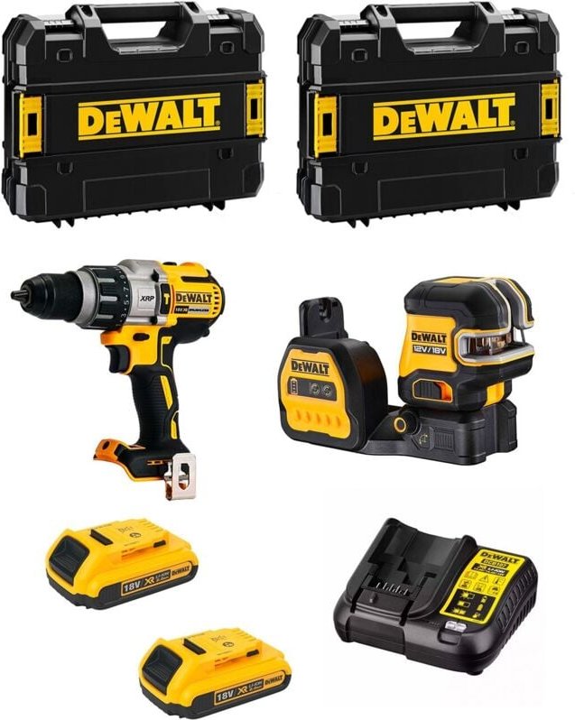 DeWALT Kit MTPROF03 (DCD996 + DCE088NG18 + 2 x 2,0 Ah + DCB107 + 2 x TSTAK II)
