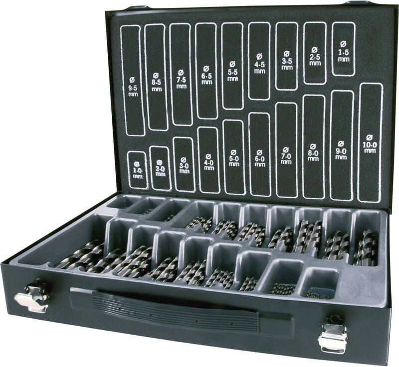 Ruko - A214200 Metall-Spiralbohrer-Set 170teilig din 338 Zylinderschaft 1 Set